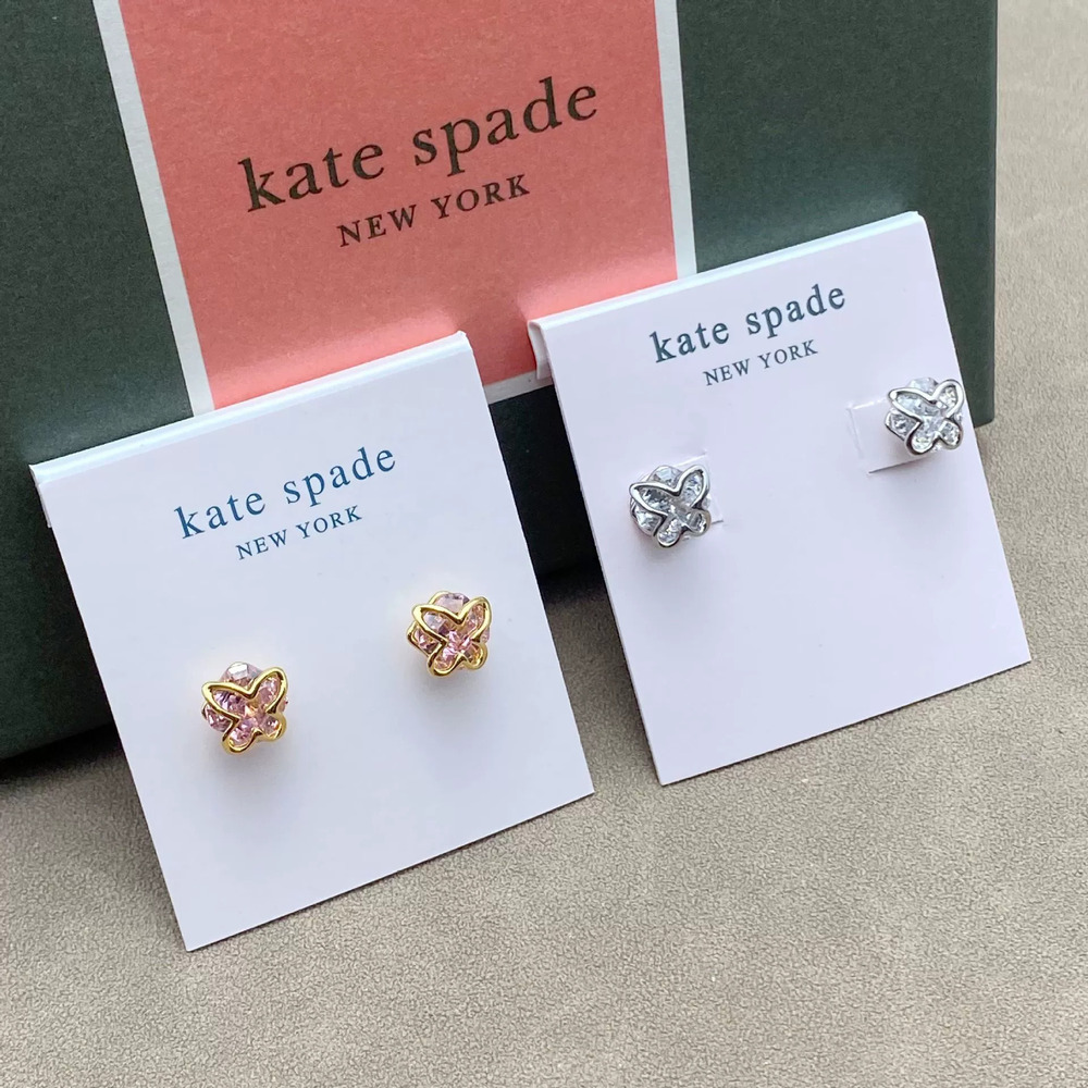 kate spade Copper Multicolor Flower Round Stud Earrings Austrian Zircon